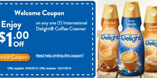 High Value $1/1 International Delight Coffee Creamer Coupon = Only 66¢ Each at Target (Thru 3/28)