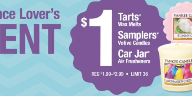 Yankee Candle: Tart Wax Melts & Sampler Votive Candles AND Car Jar Air Fresheners ONLY $1