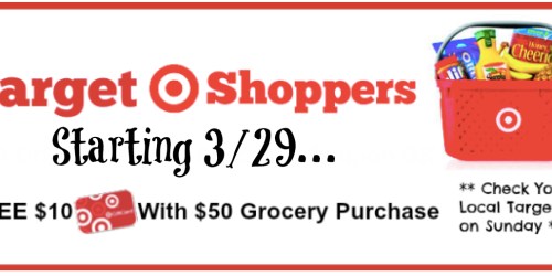 Target: Possible FREE $10 Gift Card with $50 Grocery Purchase + More (Starting March 29th!)