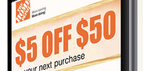 Home Depot: $5 Off a $50+ Purchase (Text Offer!)