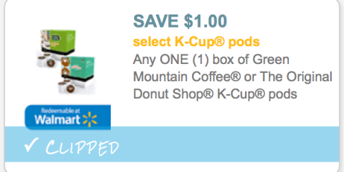 $1/1 Green Mountain Coffee or The Original Donut Shop K-Cup Coupon RESET + Target Scenario