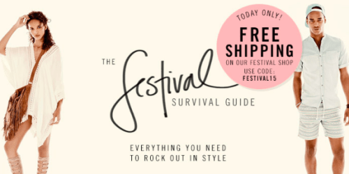 Forever 21: Free Shipping on Festival Shop Orders (Today Only) = $1.90 Cami’s, $1.90 Headband Sets…