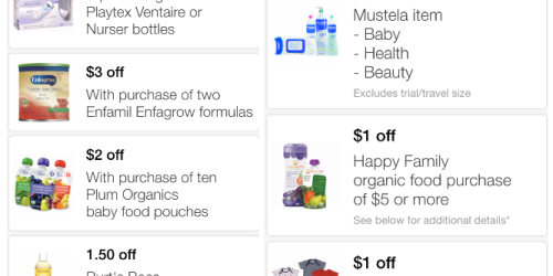 Target: New Baby Mobile Coupons (Save on Playtex Bottles, Enfamil, Plum Organics & More)