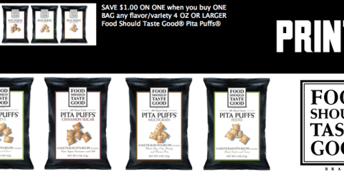 $1/1 Food Should Taste Good Pita Puffs Coupon