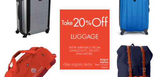 Amazon: 20% Off Luggage = Samsonite Wheeled Duffel as low as $24.46 (Regularly $80) + More
