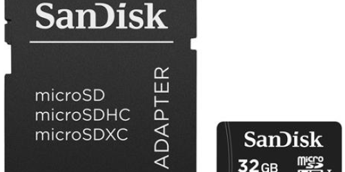 Walmart.com: SanDisk 32GB Class 10 MicroSD Card with Full SD Adapter Only $10