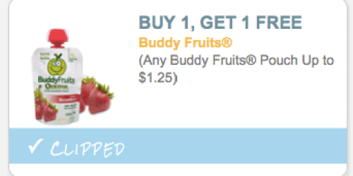 Buy 1 Get 1 FREE Buddy Fruits Pouch Coupon