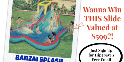 This Week’s Email Subscriber Winner (+ Enter to Win Banzai Splash Blast Water Slide Valued at $599)