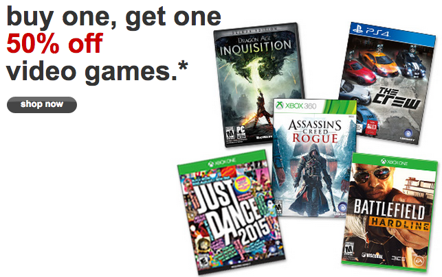 target buy one get one 50 off video games