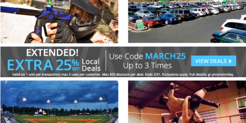 Groupon: Extra 25% Off ANY 3 Local Deals (Extended thru Today)