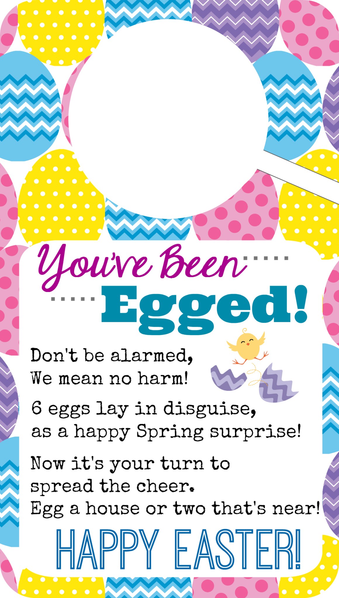 You've Been Egged (Free Printable Easter Idea)