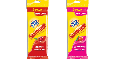 Rare $0.75/1 Juicy Fruit Starburst Gum 3-Pack Coupon