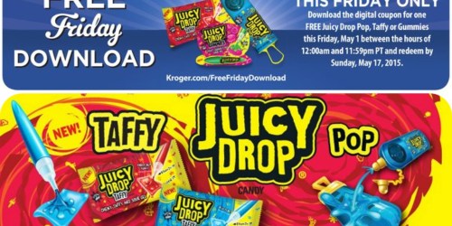 Kroger & Affiliates: FREE Juicy Drop Pop, Taffy, or Gummies (Must Load eCoupon Today)