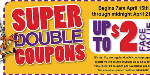 Harris Teeter: Super Double Coupons – Will Double Coupons Up to $2 Face Value (Valid 4/15-4/21)
