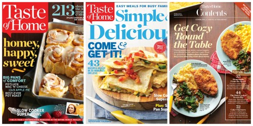 Taste of Home Subscription Only $6.25 Per Year (Includes Recipes, Healthy Eating Tips, + More)