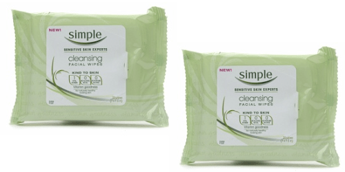 TWO Packages of Simple Cleansing Wipes Only $2.99 + FREE 2-Day Shipping with ShopRunner