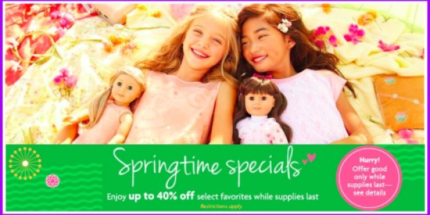 American Girl Store 40% Off Springtime Specials Sale: Books $1.25, Doll Clothes $3 & More