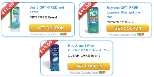 THREE New Opti-Free And Clear Care Coupons = Nice Deals at Target & Walgreens