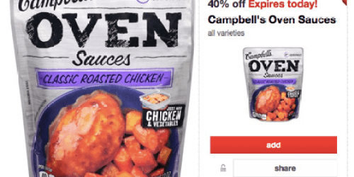 Target: Campbell’s Oven Sauces Only 99¢ (Today Only!)