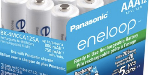 Panasonic AAA Eneloop Rechargeable Batteries 12-Pack Only $21.99 (Reg. $39.99) + FREE Shipping