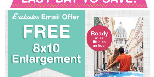 Walgreens Photo: *HOT* FREE 8X10 Photo Print ($3.99 Value) + FREE In-Store Pickup – LAST DAY