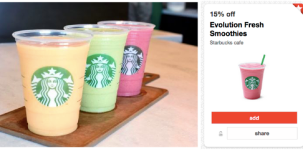 Target Cartwheel: 15% Off ANY Size Evolution Fresh Smoothies at Starbucks Cafe