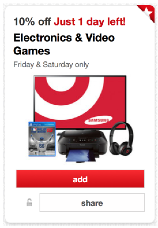 Target Cartwheel 10 Off Electronics & Video Games