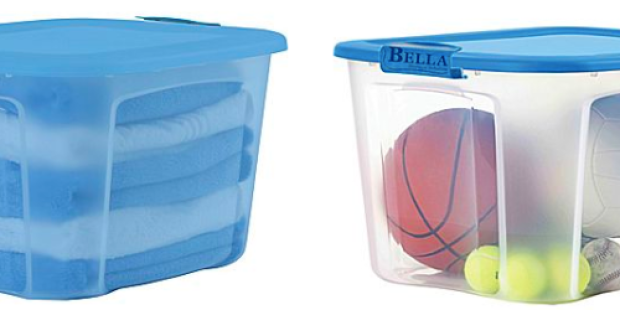 Staples.com: 30% Off Plastic Storage Bins = 6-Qt Shoe Box Only 70¢, 40-Qt Container Only $3.50 & More