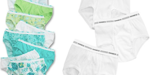 Hanes Girls’ Bikinis 9-Pack Only $6.75 OR Hanes Boys’ Briefs 6-Pack Just $7.49 + FREE Shipping