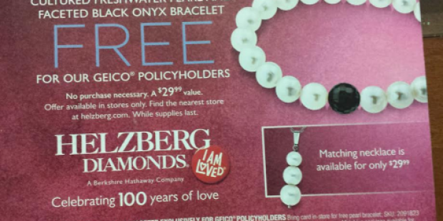 Geico Policyholders: Possible FREE Pearl Bracelet from Helzberg Diamonds (No Purchase Required – $30 Value)