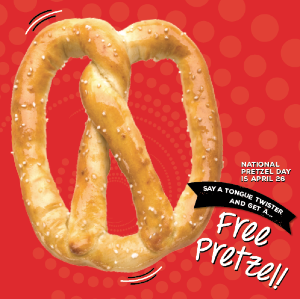 Auntie Anne's, Pretzelmaker & Philly Pretzel Factory FREE Pretzels