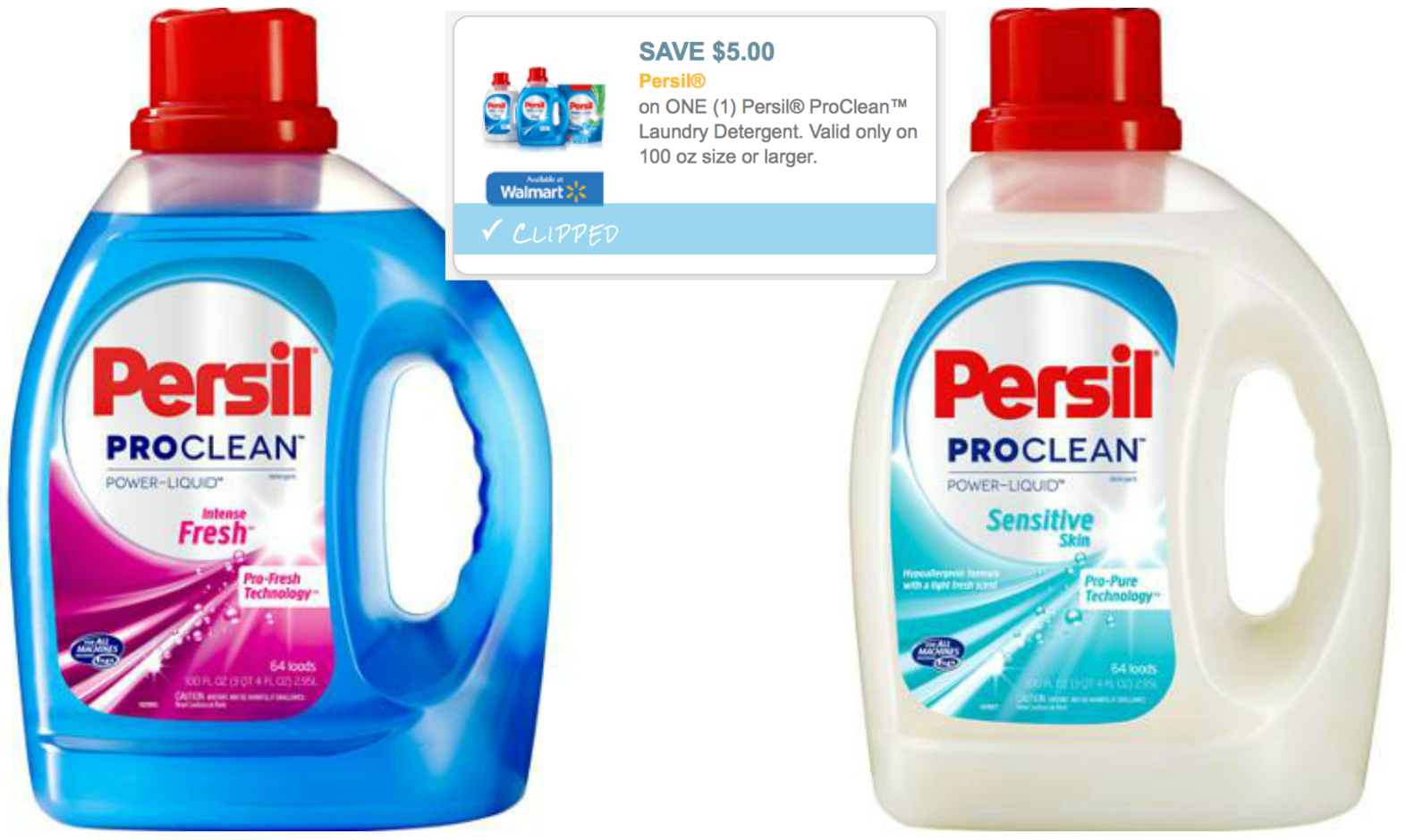 High Value 5 1 Persil Proclean Laundry Detergent 100oz Coupon Only 6 97 At Walmart 7 Per Ounce Hip2save