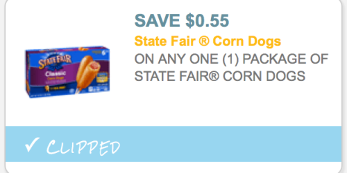 Rare $0.55/1 State Fair Corn Dogs Coupon = 2-Count Corn Dogs Only $0.44 Each at Dollar Tree + More