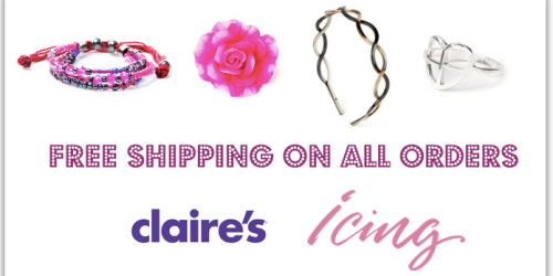 Claire’s.com & Icing.com: Free Shipping on ANY Order (Through Tonight Only!) + More