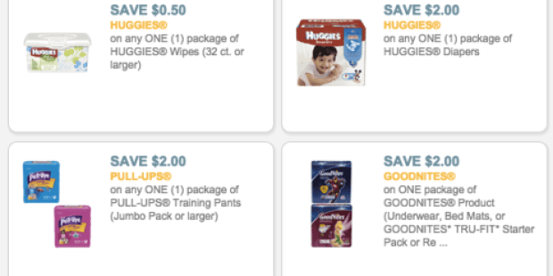 FOUR New Huggies Coupons + $2 Off $10 Huggies CVS Store Coupon = Diapers as low as $3.66 per Pack