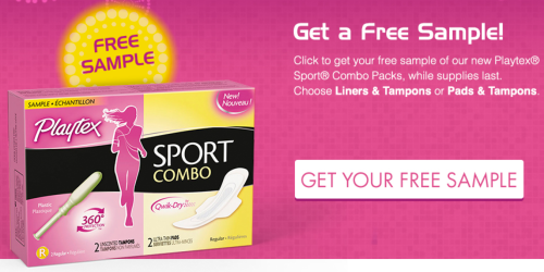 FREE Playtex Sport Combo Pack Sample (Back Again!)