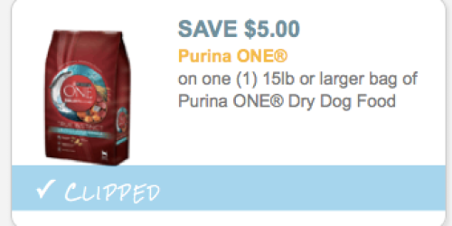 High Value $5/1 Purina ONE Dry Dog Food Coupon = Only $11.02 Per 16.5-Pound Bag (Starting 5/3!)