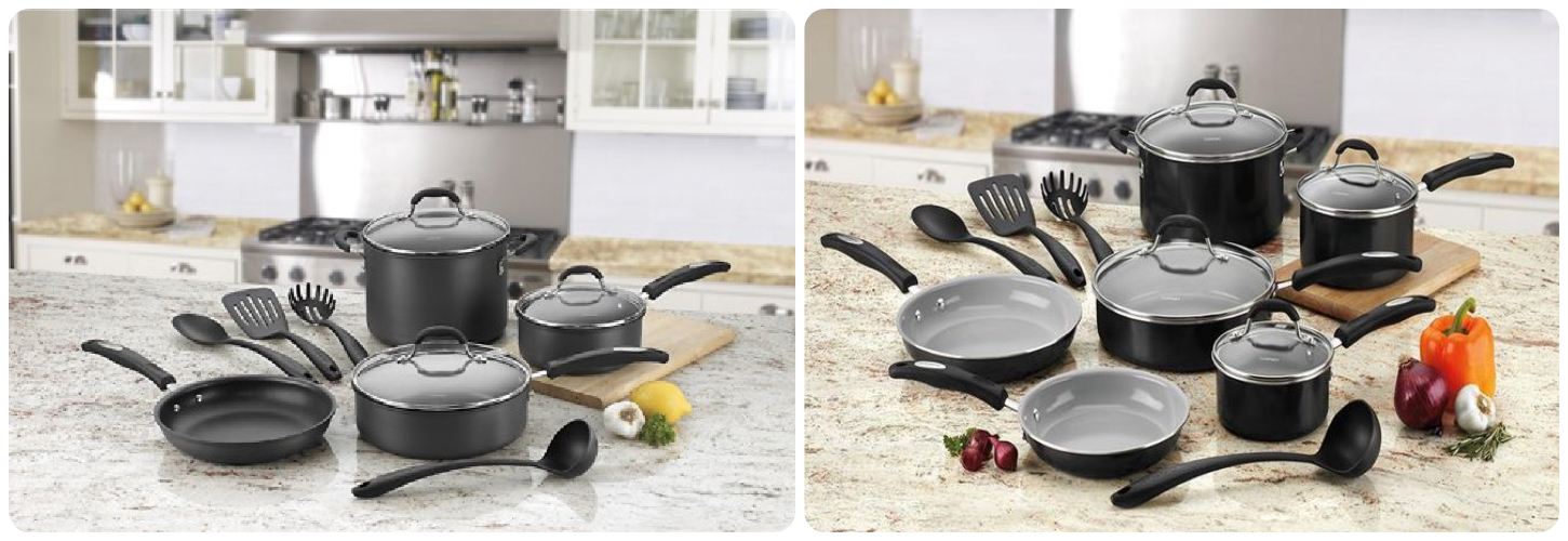 Sam's Club Cuisinart 11Piece Hard Anondized OR 14Piece Ceramic