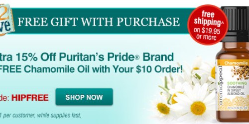 Puritan’s Pride: Free Chamomile Oil w/ $10 Purchase = Awesome Deal on Children’s Multi Gummies