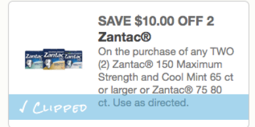 *NEW* $10/2 Zantac Coupon = FREE at Walgreens & CVS Starting Sunday (After Coupon & Rebate!)