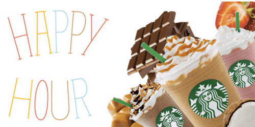 Starbucks Happy Hour Starts TODAY at 3PM = Get 50% Off Any Frappuccino Blended Beverage