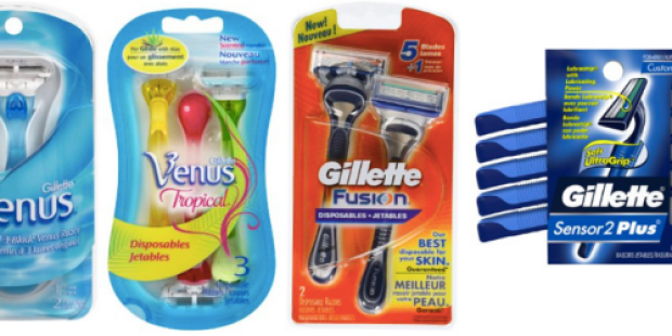 Amazon: Gillette Venus Razors 3-ct Only $4.02, Gillette Sensor2 Razors 5-ct Only $2.69 + More