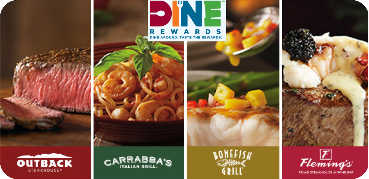 Dine Rewards: Get 50% Off Your Check At Outback, Carrabba's & More
