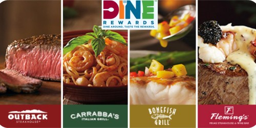Dine Rewards: Get 50% Off Your Check At Outback, Carrabba’s & More (Select Locations Only)