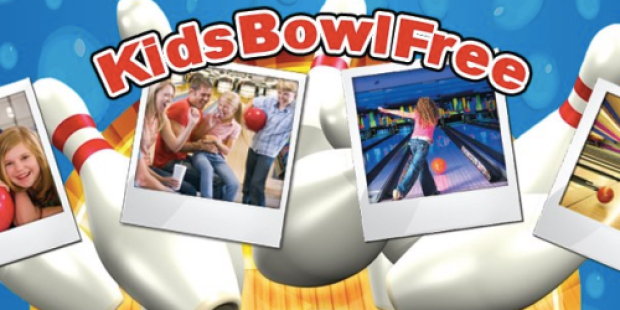 Kids Bowl FREE All Summer Long – TWO Free Games Daily (+ $5 Off Family Pass w/ Code SAVE5)