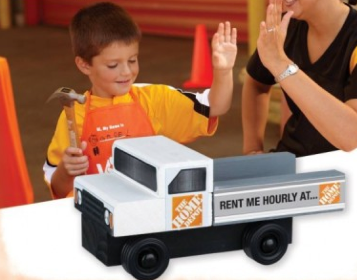 Home Depot Kid’s Register NOW to Make a Load 'n Go Truck in