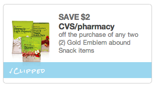 CVS: High Value $2/2 Gold Emblem Abound Snack Items Coupon = FREE ...