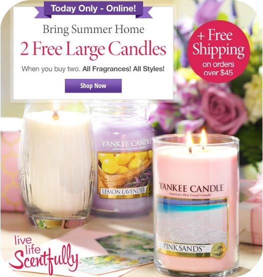 Yankee Candle Buy 2 Large Candles, Get 2 FREE = Large Candles as low