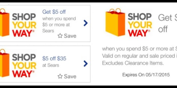 Shop Your Way Rewards Members: Possible $5 Off $5 Purchase Offer (Check Your Texts)