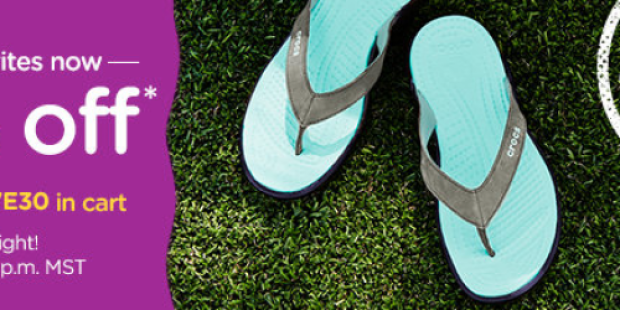 Crocs Sale: Extra 30% Off Crocs Favorites = Kid’s Flats, Flips, & Slides Only $13.99 (Reg. Up to $39.99) + More